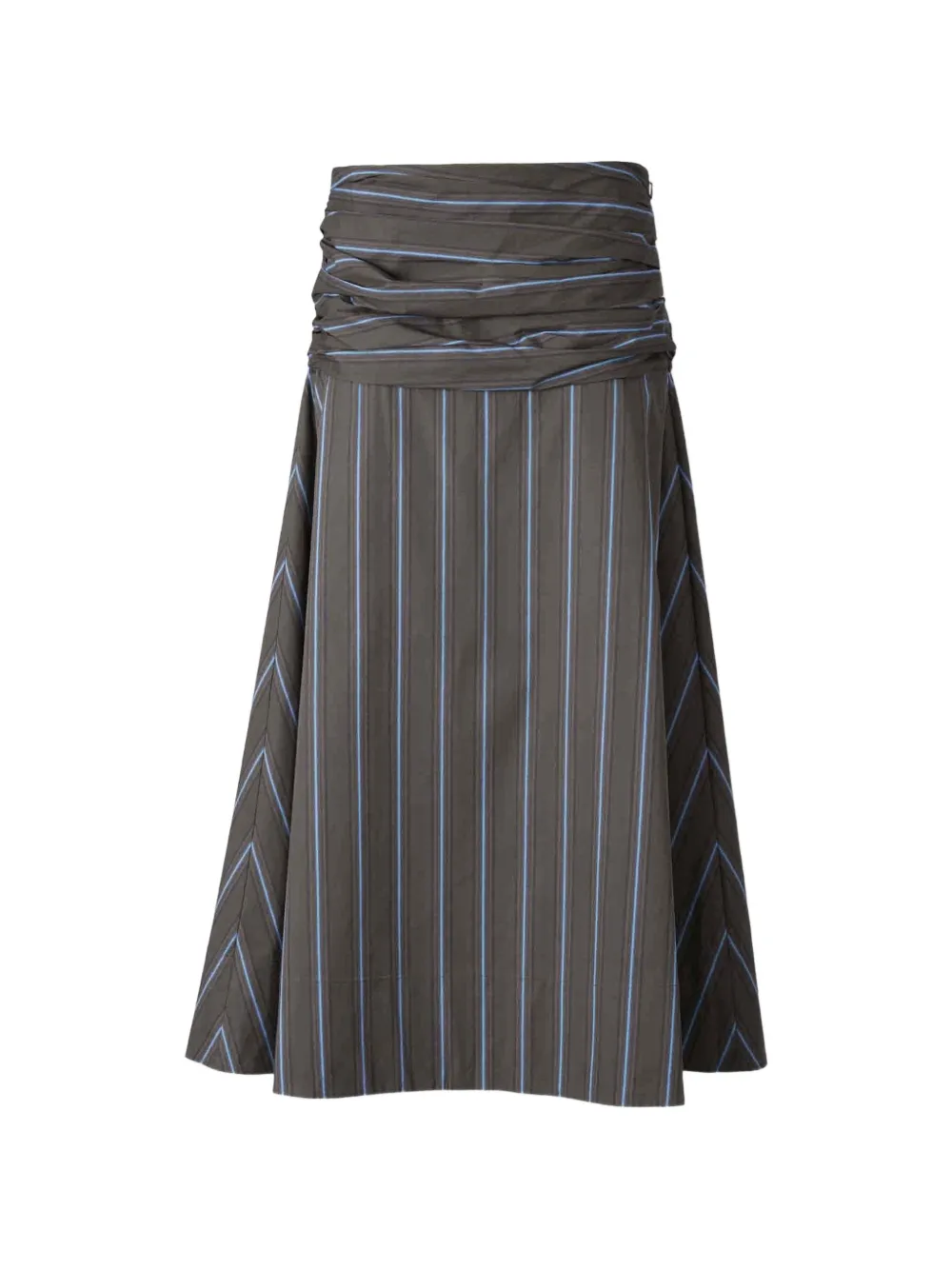 STAUD Sol striped skirt - Blu