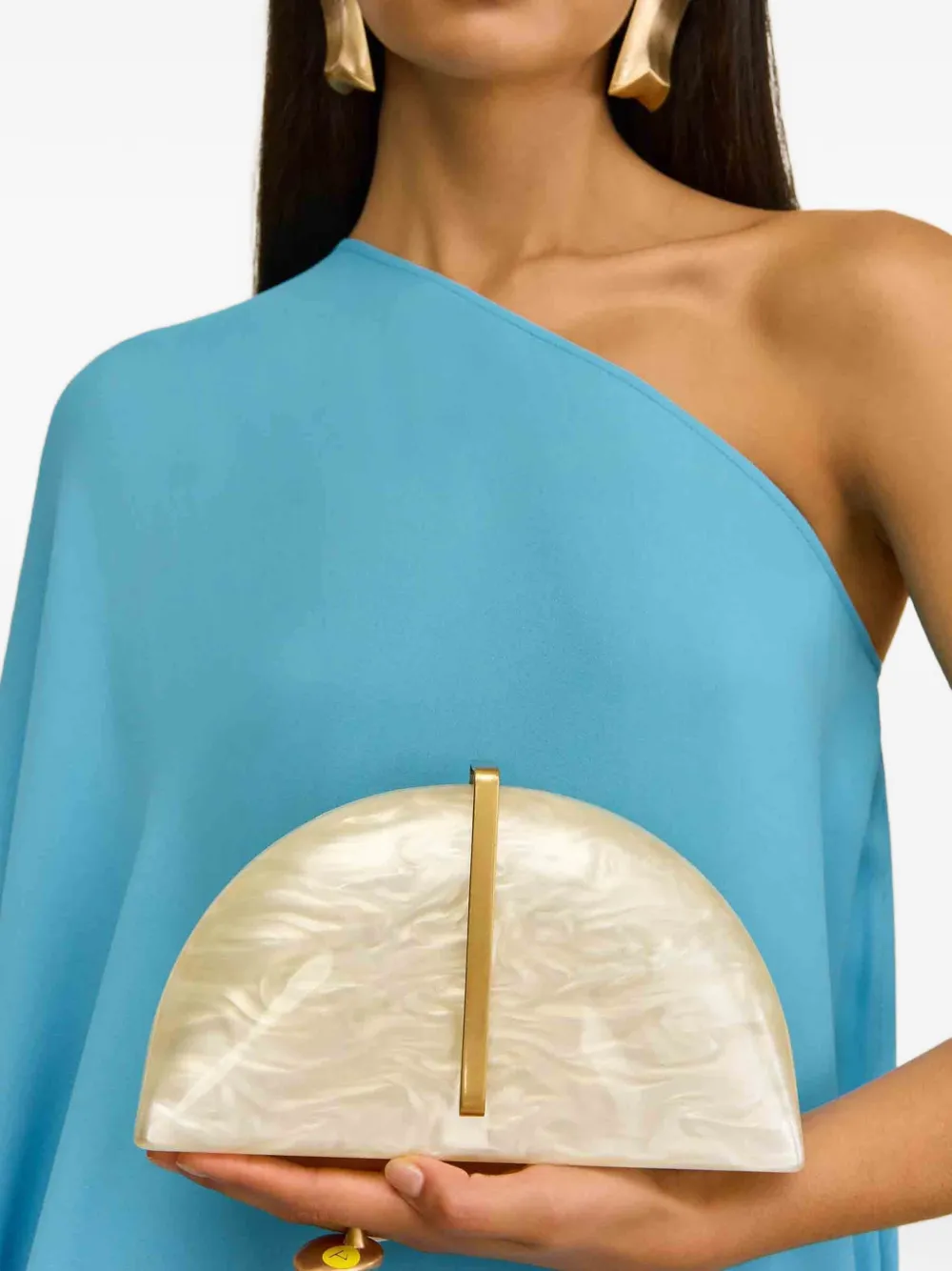 Cult Gaia Laguna clutch Beige