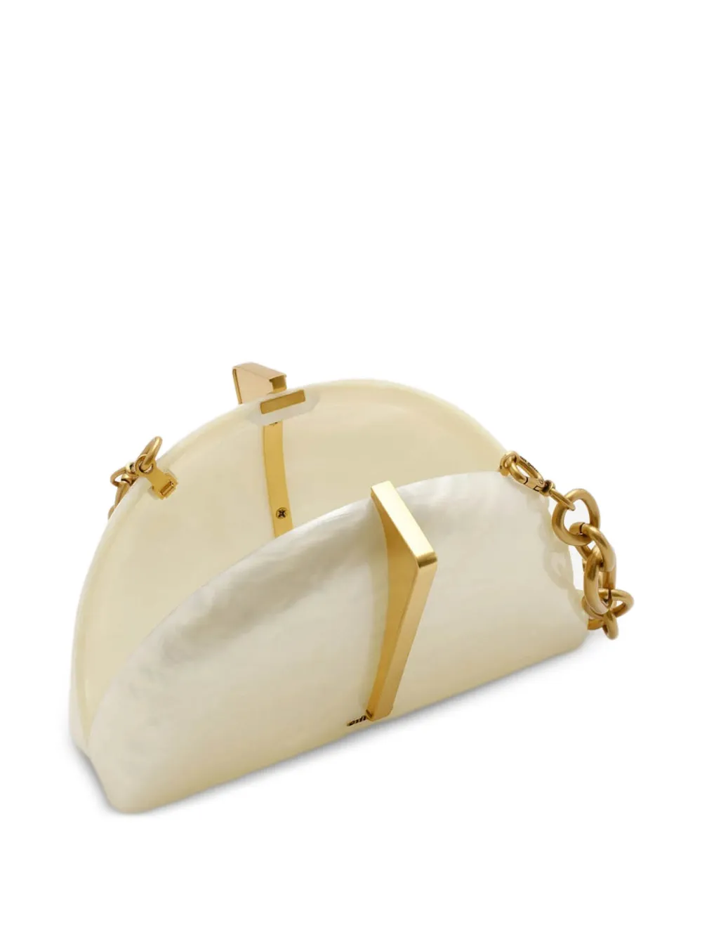 Cult Gaia Laguna clutch Beige