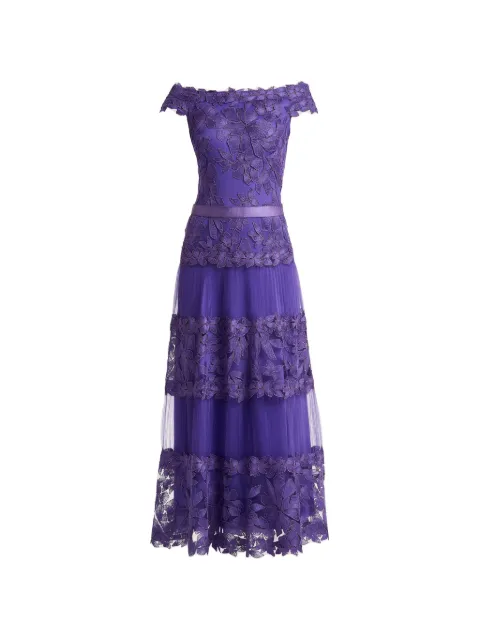 Tadashi Shoji floral off-shoulder midi dress
