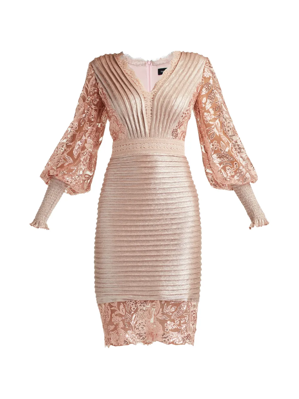 Tadashi Shoji Lovell lace bishop sleeve dress - Rosa