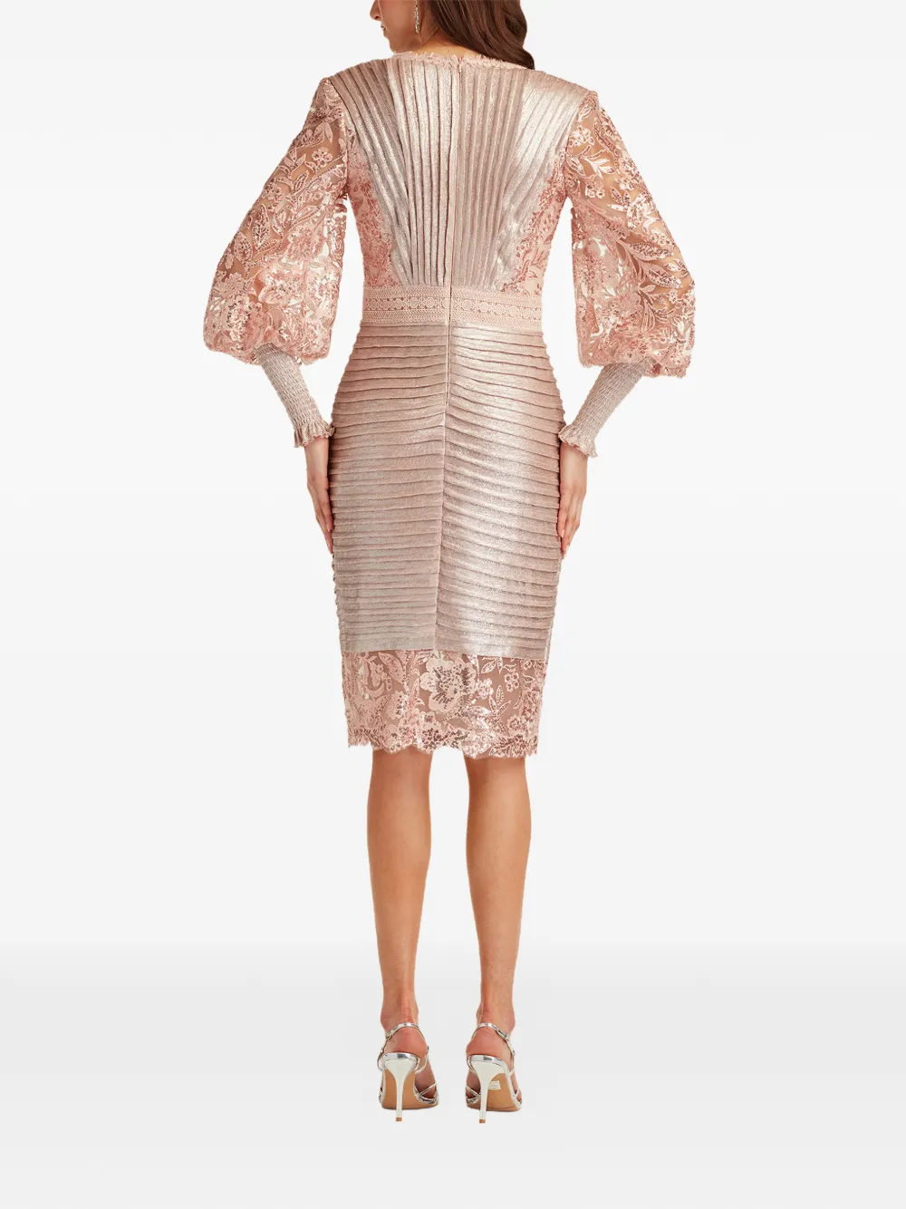 Tadashi Shoji Lovell jurk met bisschop mouwen Roze