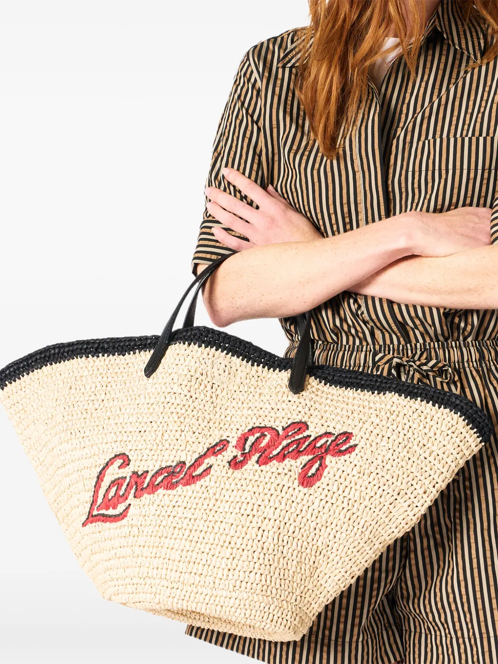  Lancel L Logo-embroidery Tote Bag - Neutrals 