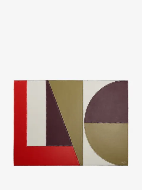 Lancel geometric leather desk pad