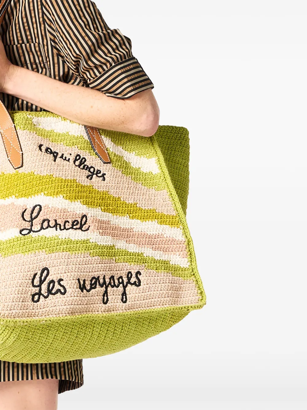  Lancel L Summer Mania Tote Bag - Green 