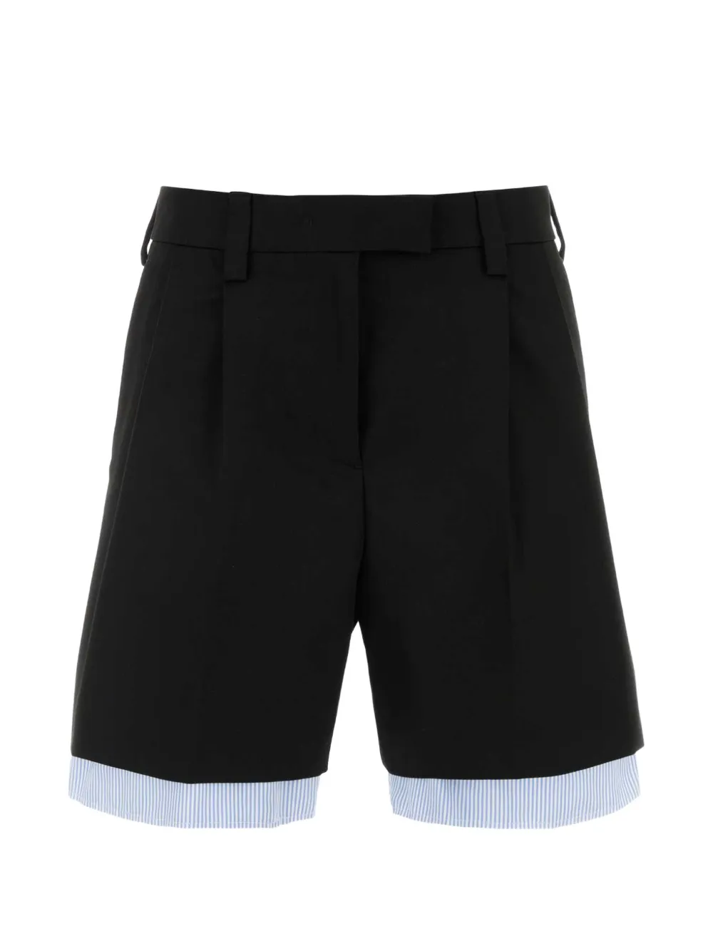 Miu Miu embroidered cotton bermuda shorts - Schwarz