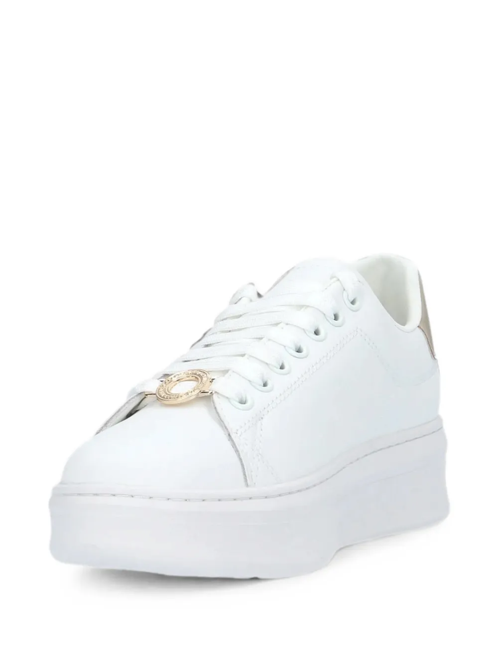 Gaëlle Paris logo-plaque sneakers Wit