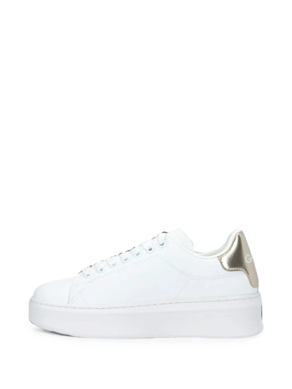 Gaelle logo-plaque sneakers - Bianco