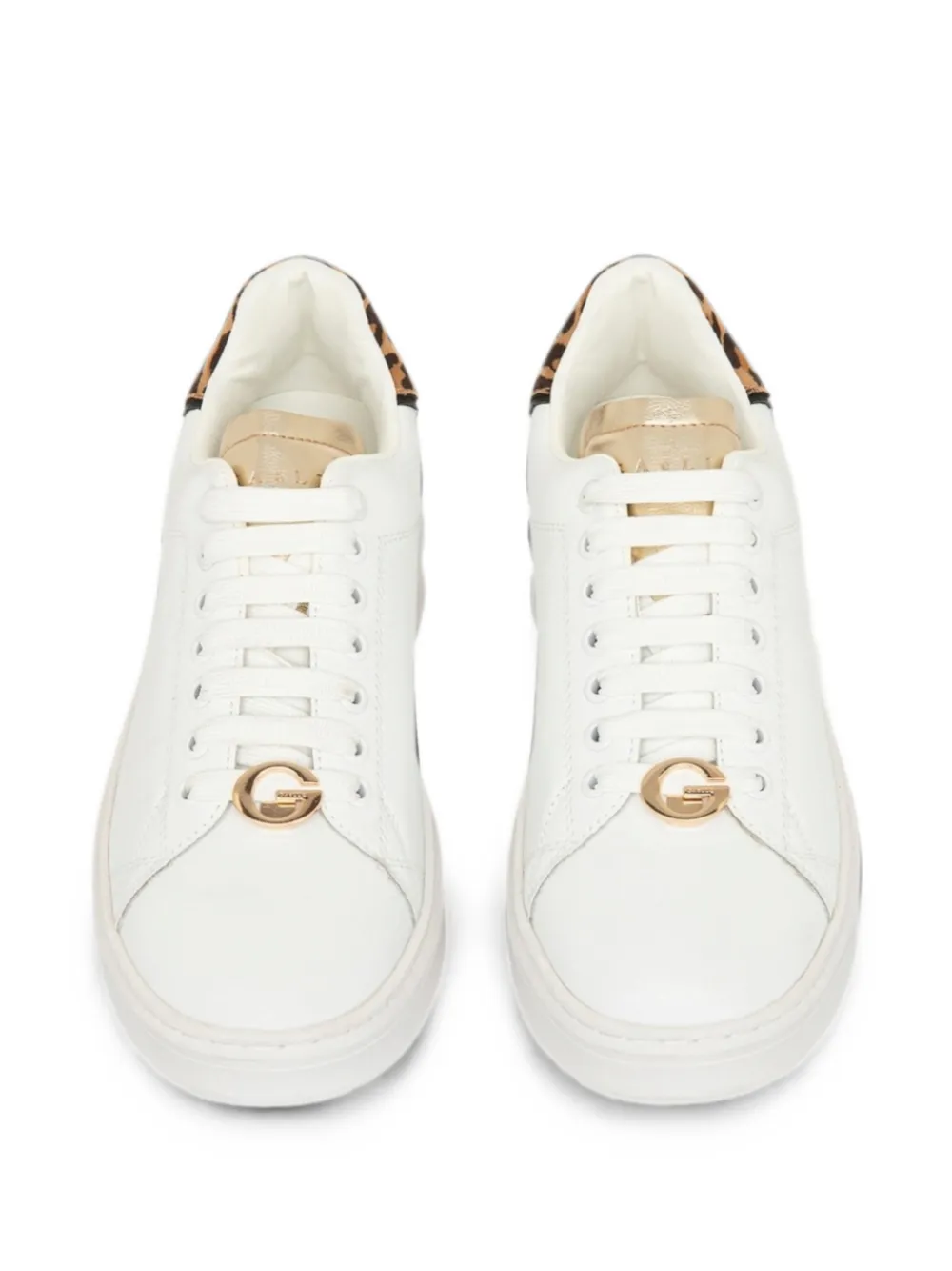 Gaëlle Paris logo-plaque sneakers Wit