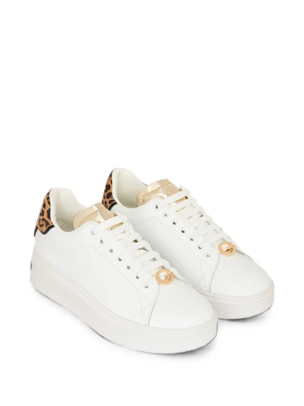 Gaëlle Paris logo-plaque sneakers Wit