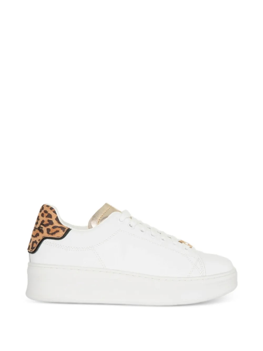 Gaelle logo-plaque sneakers - Bianco