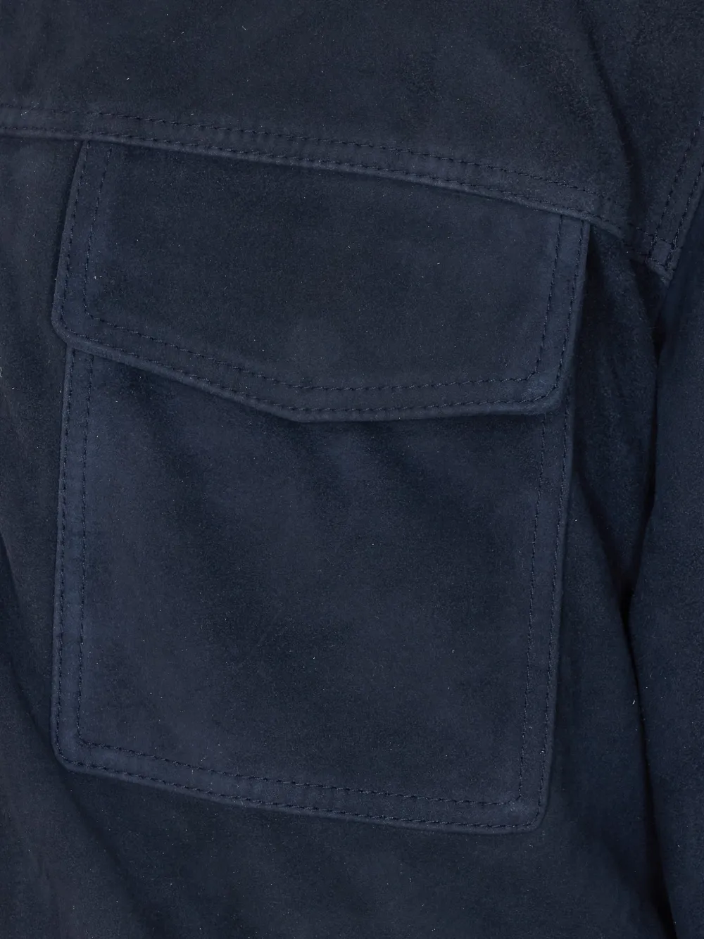  Arma Kale Suede Zip Jacket - Blue 