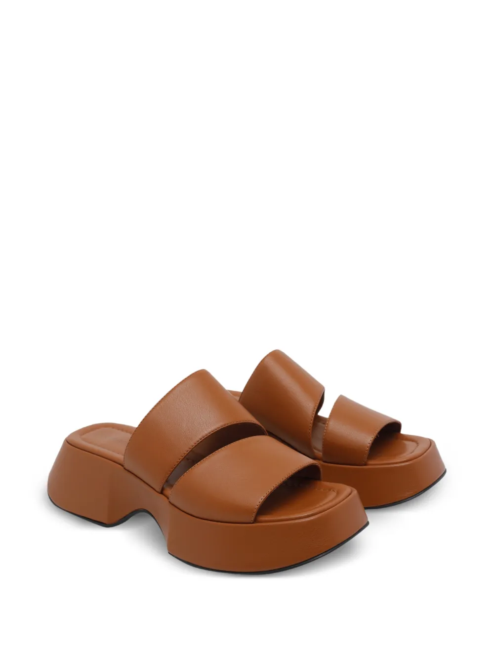  Vic Matie Logic Open-toe Platform Sandals - Brown 