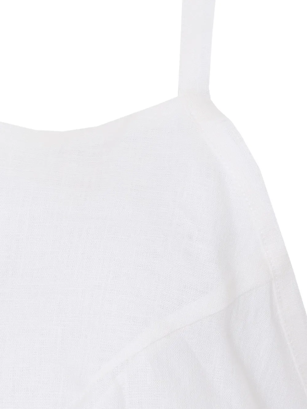  Ele Open-back Laces Top - White 