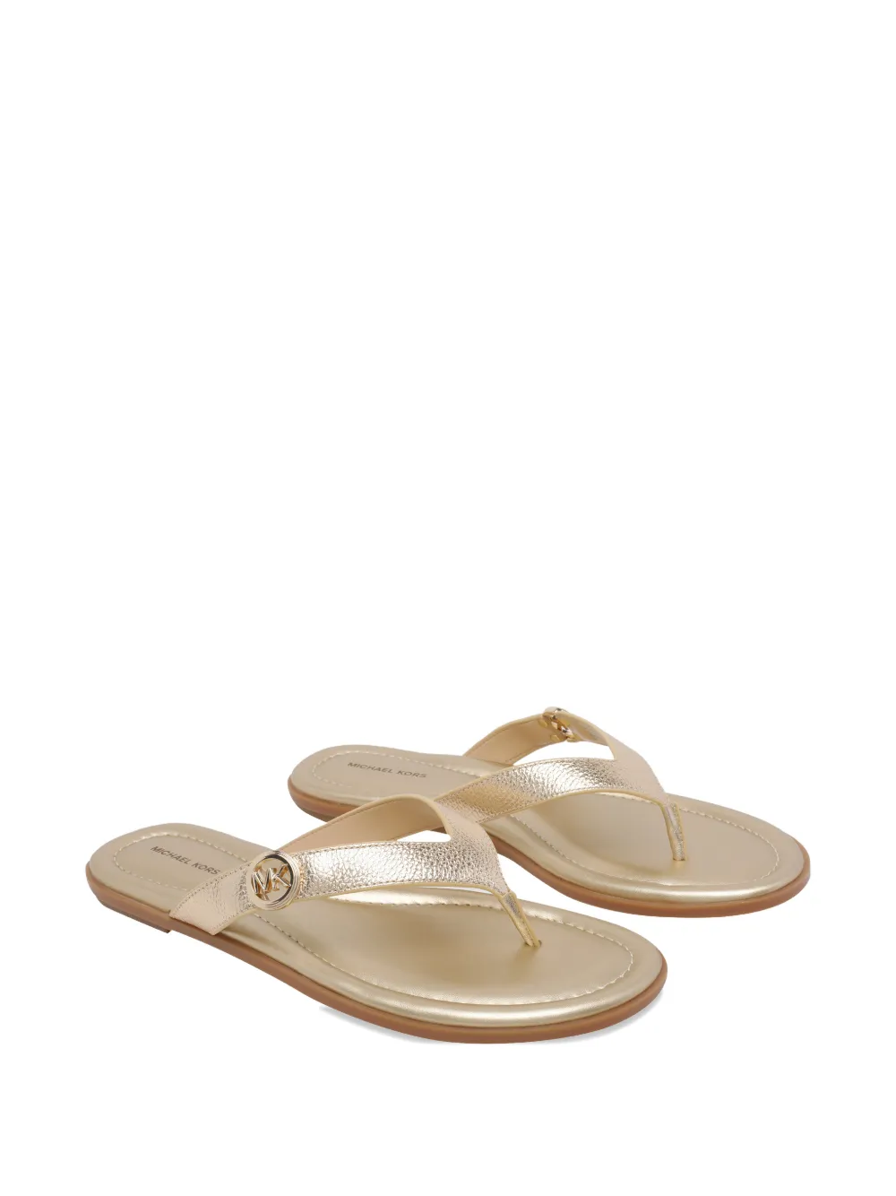 Michael Kors Sandalen met ronde neus en logodetail Goud