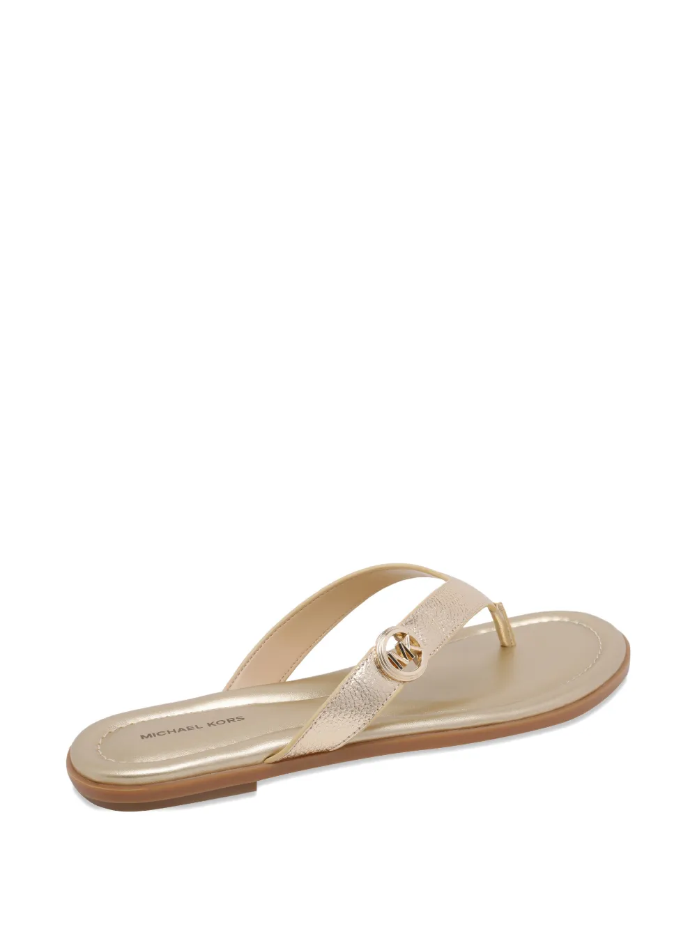 Michael Kors Sandalen met ronde neus en logodetail Goud