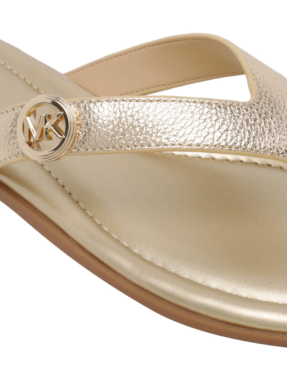 Michael Kors Sandalen met ronde neus en logodetail Goud