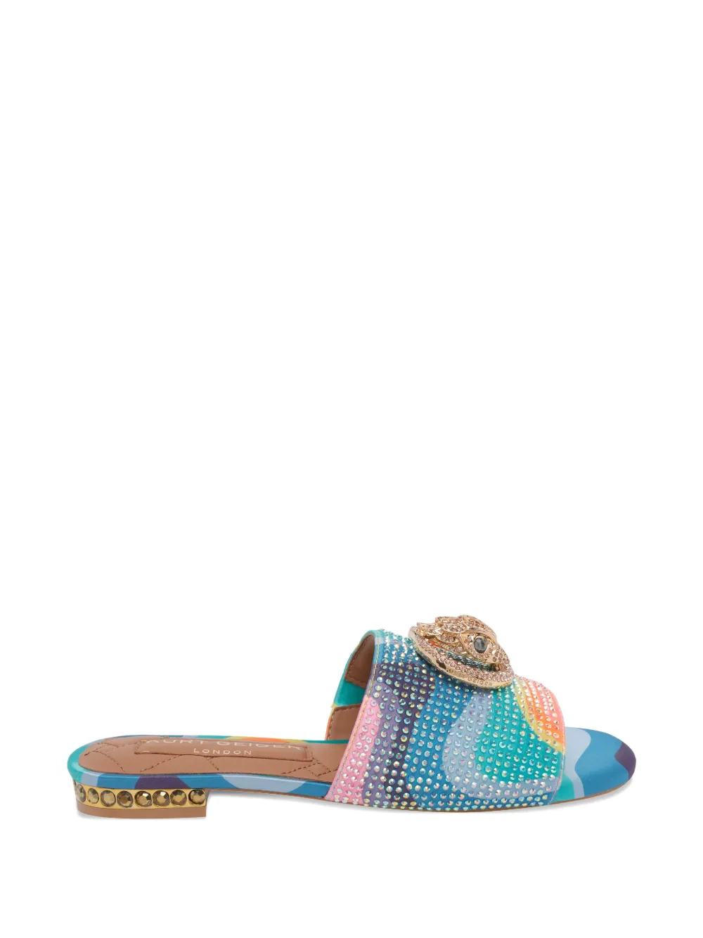 Kurt Geiger London Chelsea crystal-embellishment logo sandals - Blu