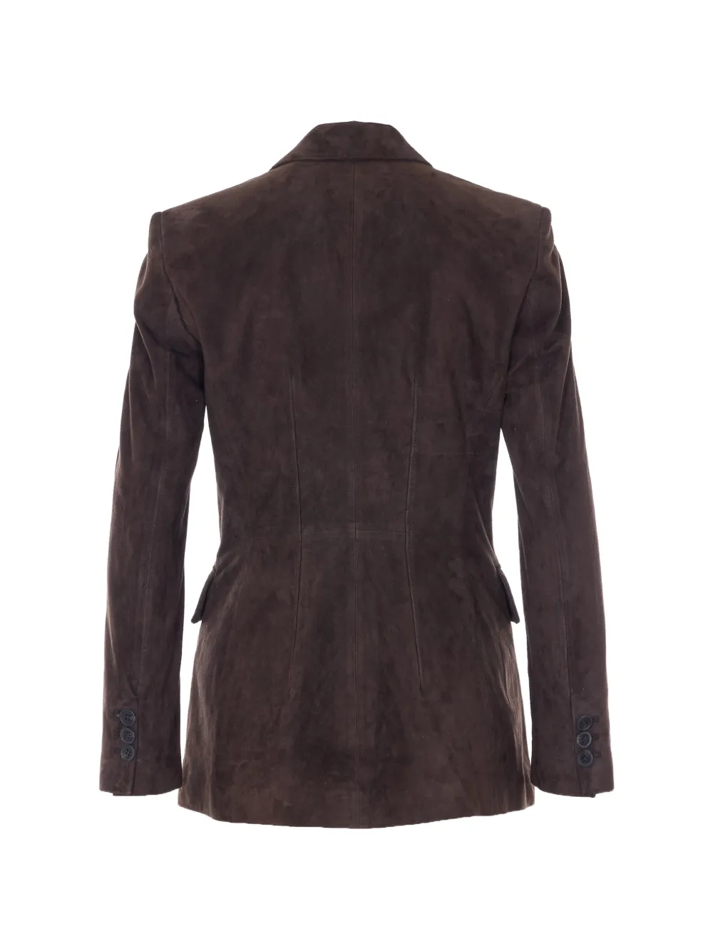  Sword Buttons Suede Jacket - Brown 