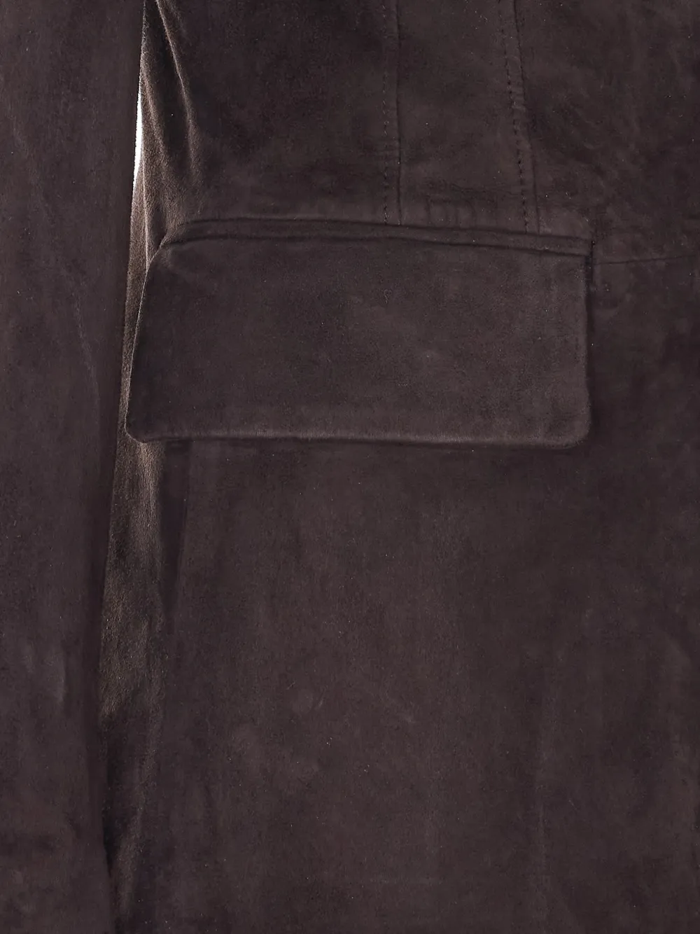  Sword Buttons Suede Jacket - Brown 