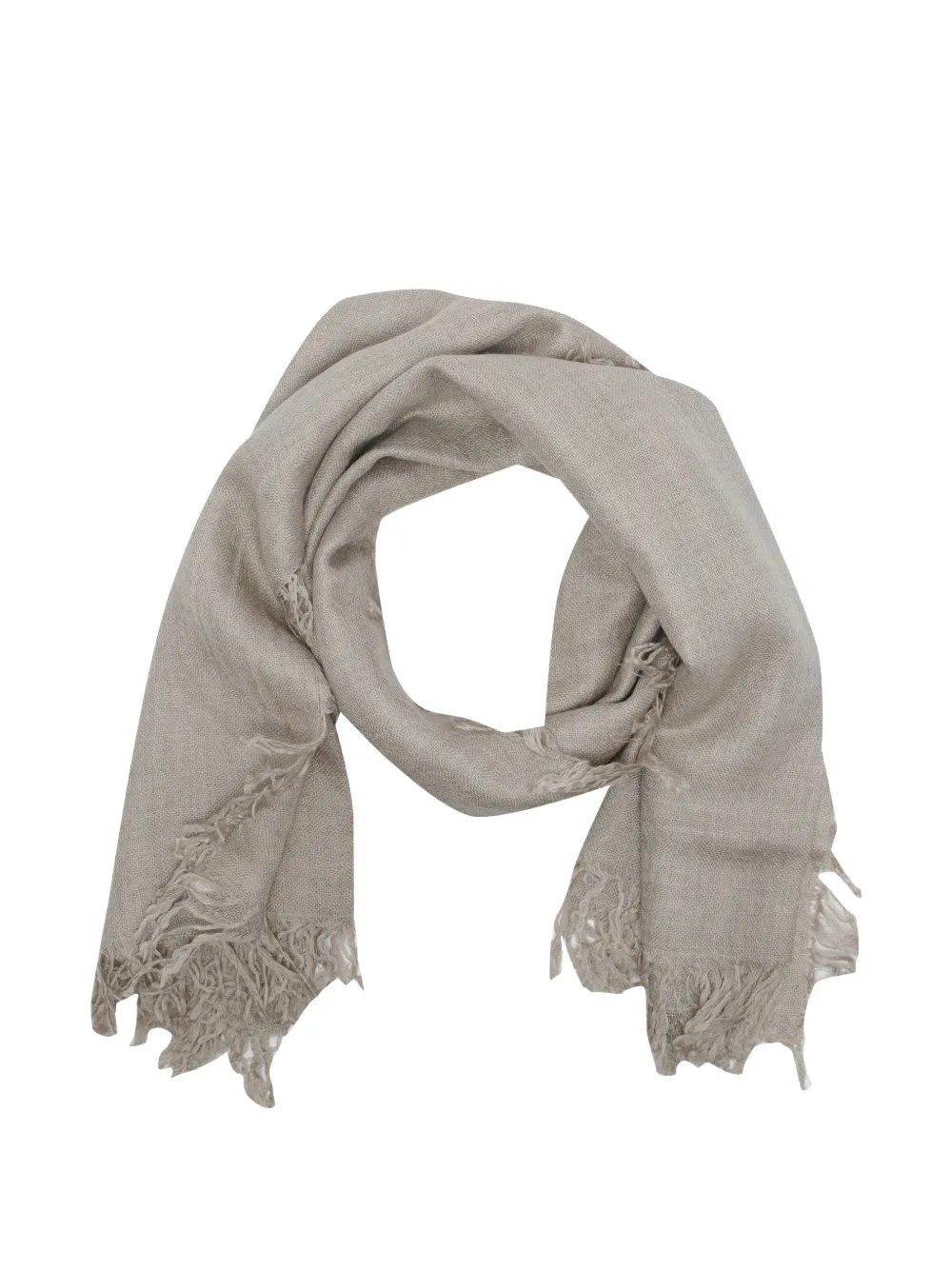 Faliero Sarti fringed scarf - Toni neutri