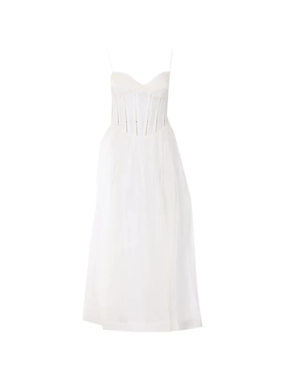 ZIMMERMANN corset midi dress - Bianco