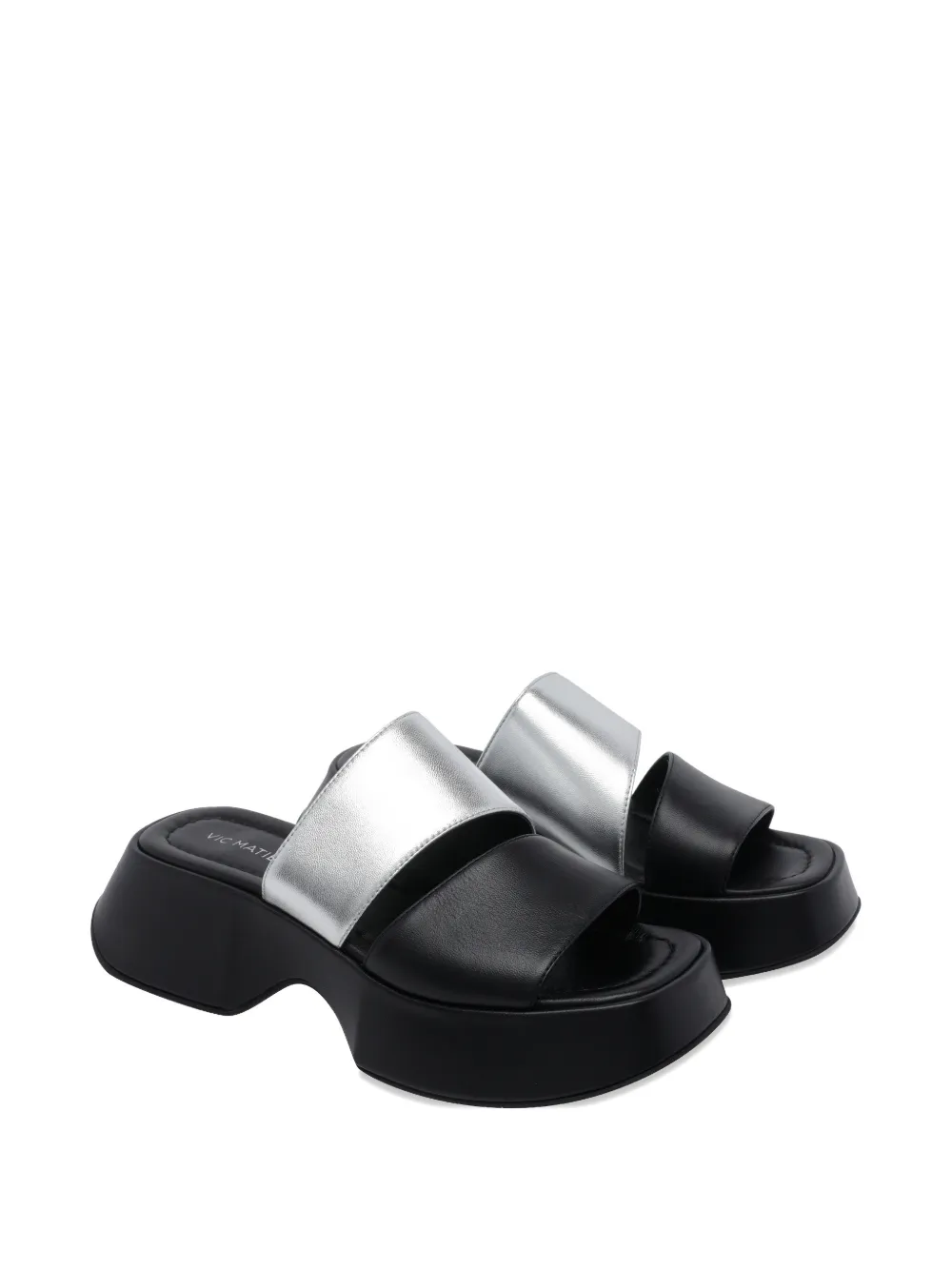 Vic Matie 55mm leather heeled sandals Zwart