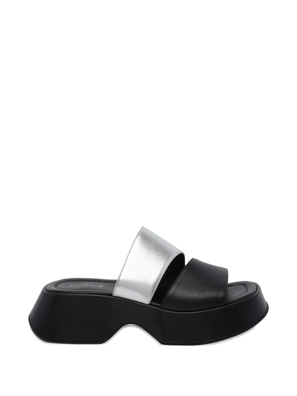 Vic Matie 55mm leather heeled sandals Zwart