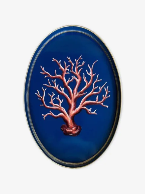 Les-Ottomans coral oval tray