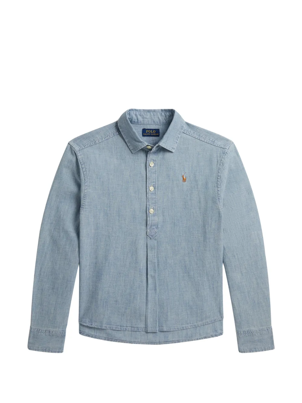 POLO RALPH LAUREN KIDS Shirt met lange mouwen en logo Blauw