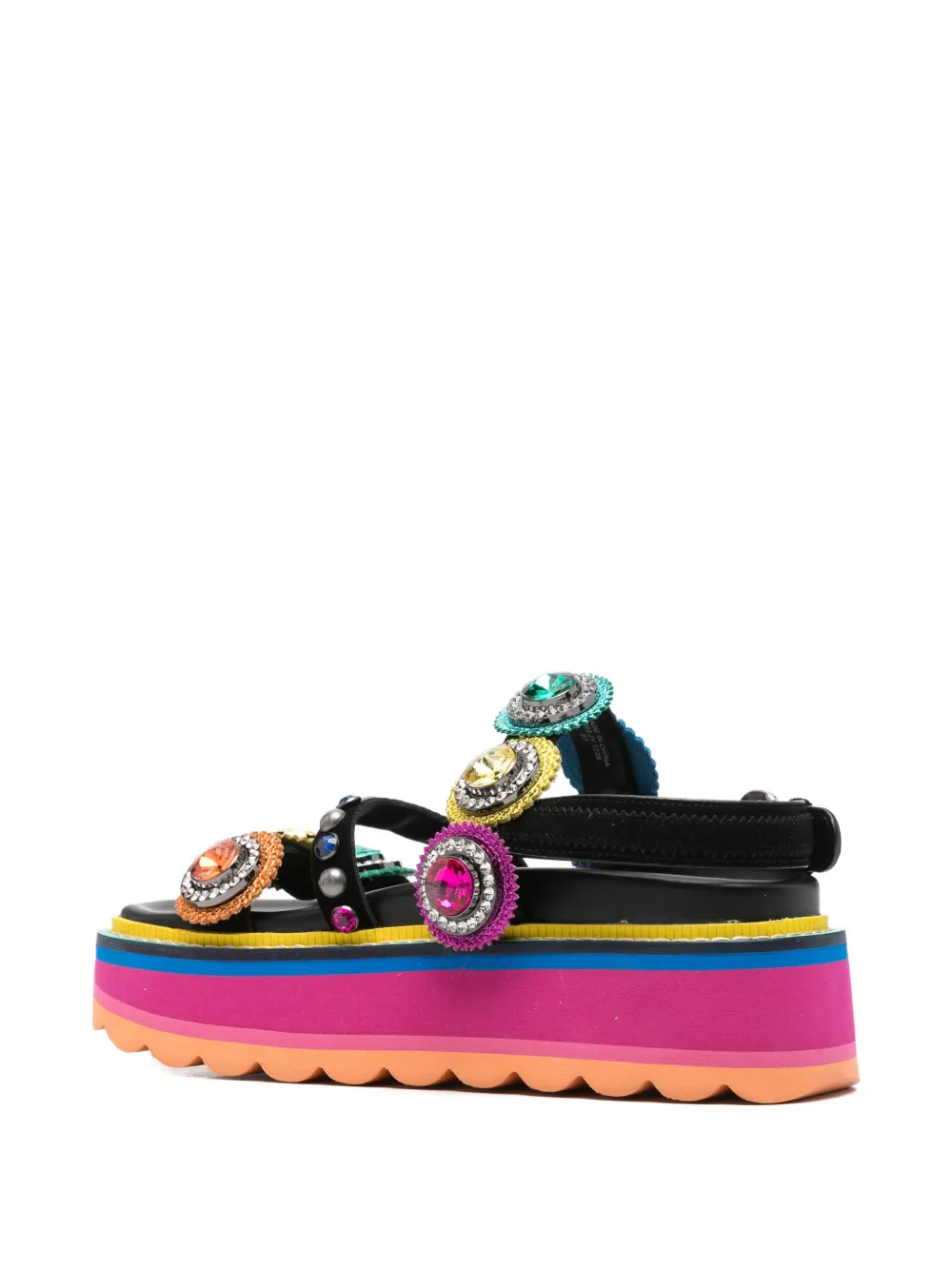 Kurt Geiger London Octavia crystal-embellished platform sandals Zwart