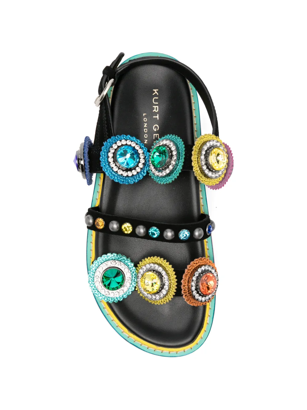 Kurt Geiger London Octavia crystal-embellished platform sandals Zwart