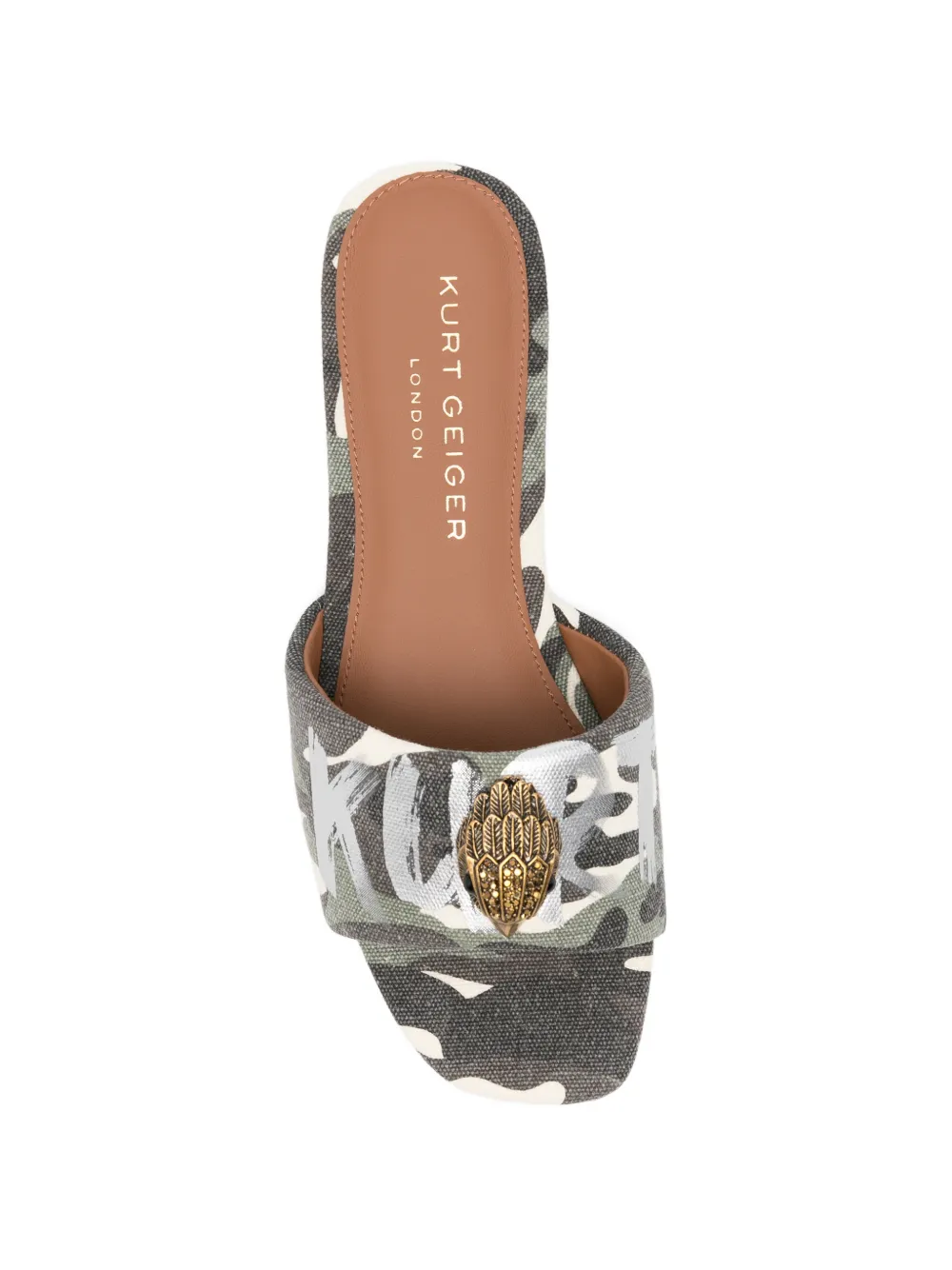 Kurt Geiger London Sandalen met camouflage-print en adelaar-detail Grijs