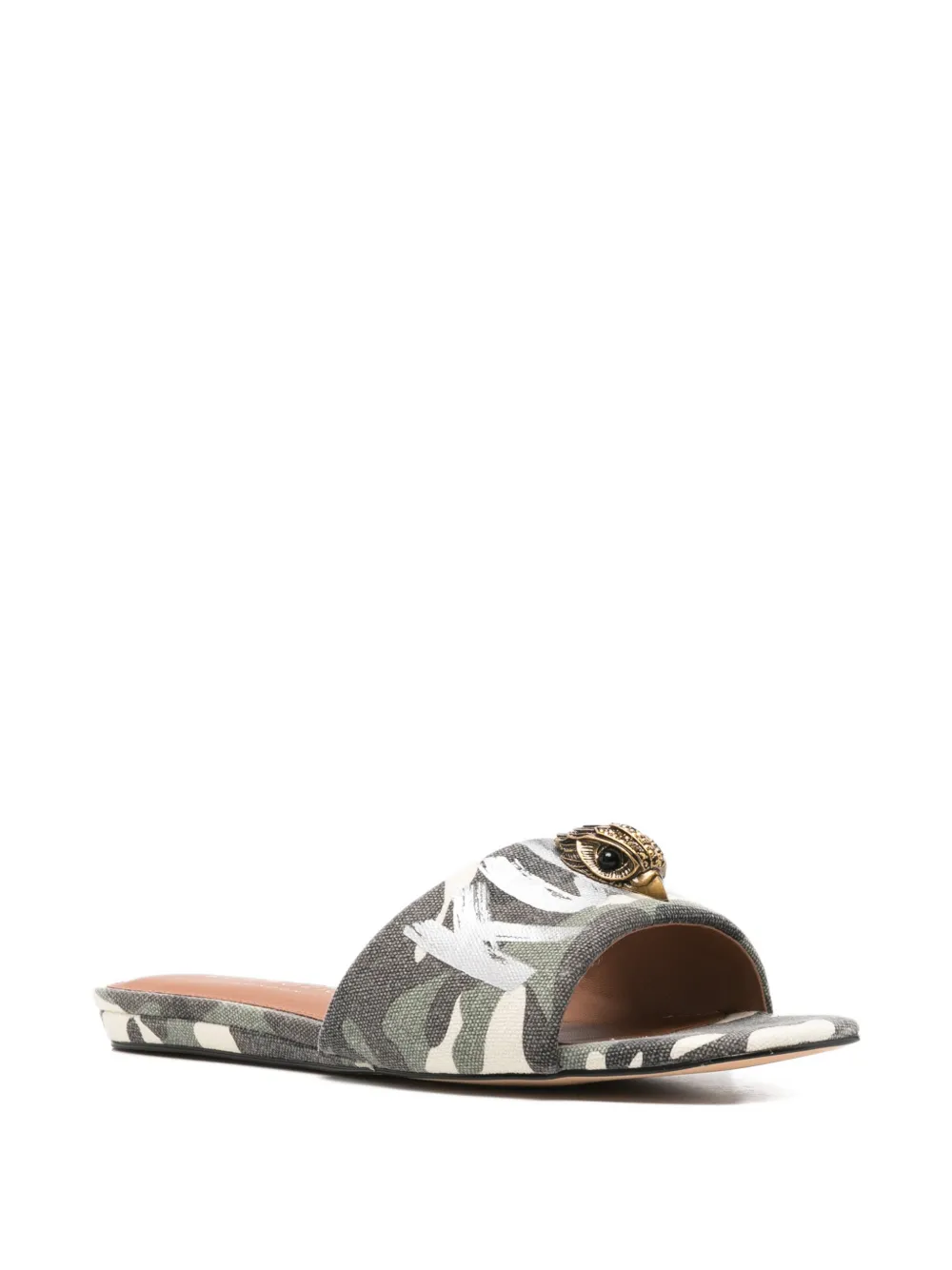 Kurt Geiger London Sandalen met camouflage-print en adelaar-detail Grijs