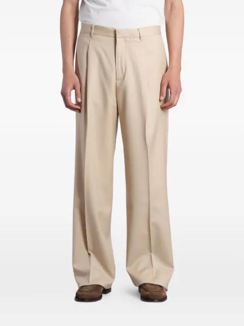 Lardini pleated-detail pressed-crease trousers