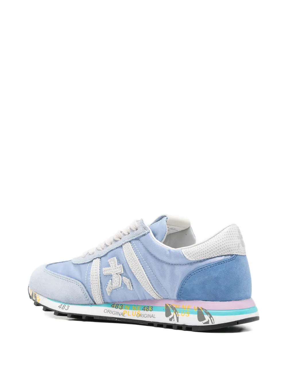 Premiata Lucyd logo-patch sneakers Blauw