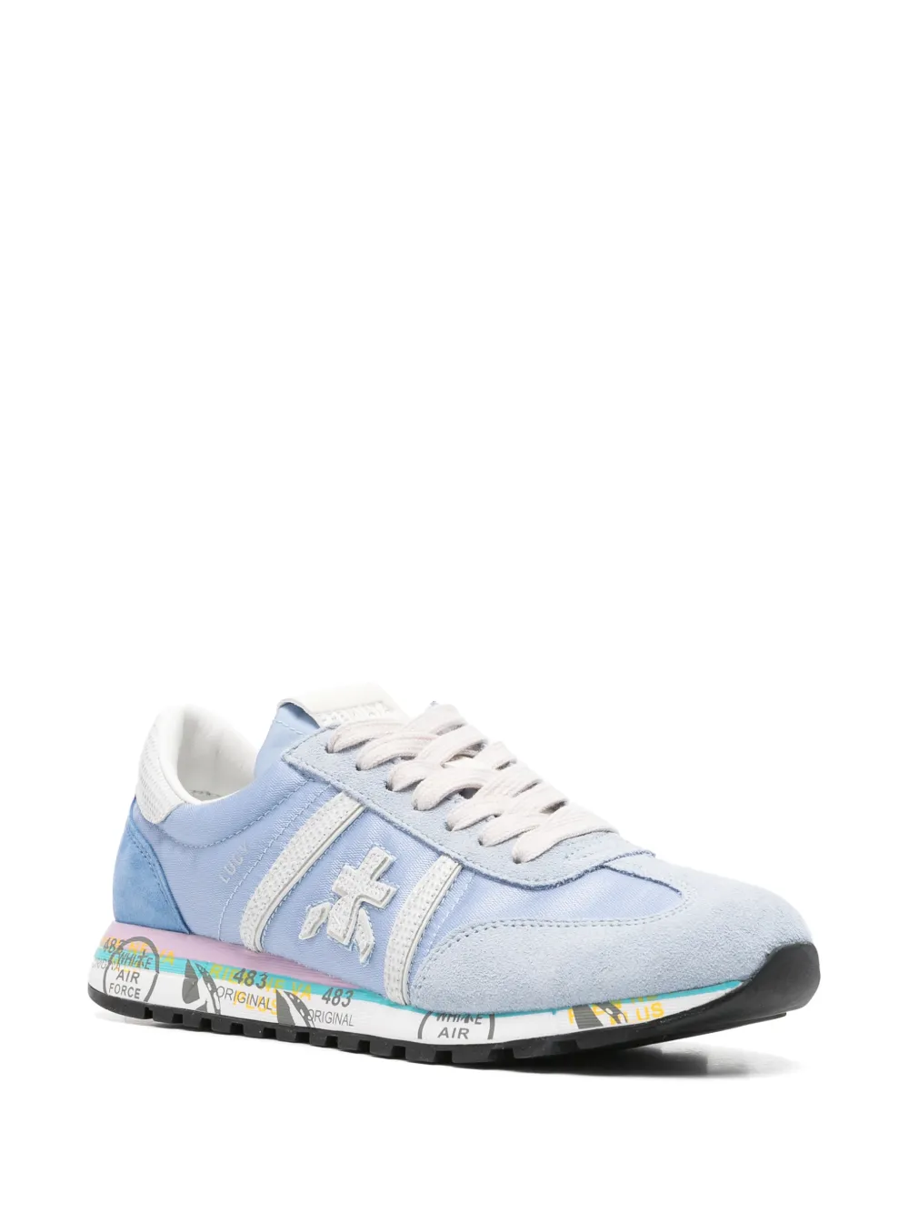 Premiata Lucyd logo-patch sneakers Blauw