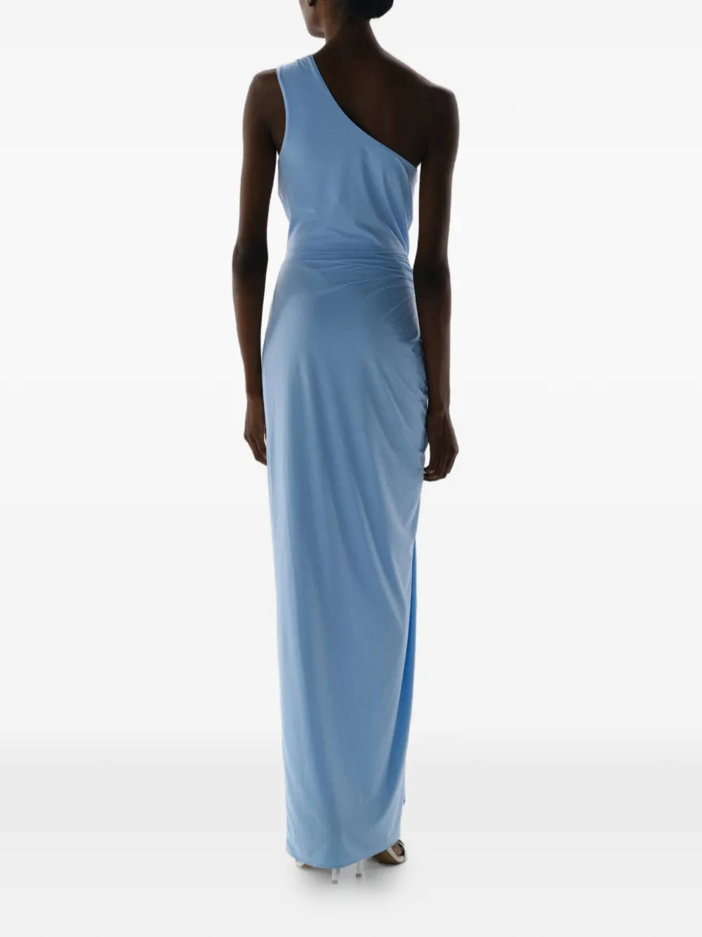 Baobab Canoa asymmetrische maxi-jurk met geknoopt detail Blauw