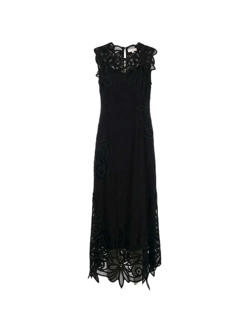 Ulla Johnson Idra lace-embroidered maxi dress - Nero