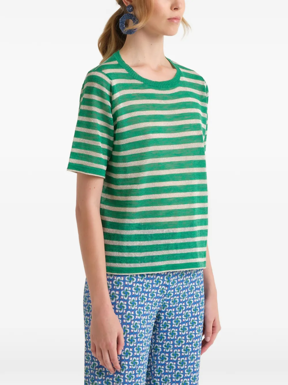 MALIPARMI T-shirt met ronde hals Groen
