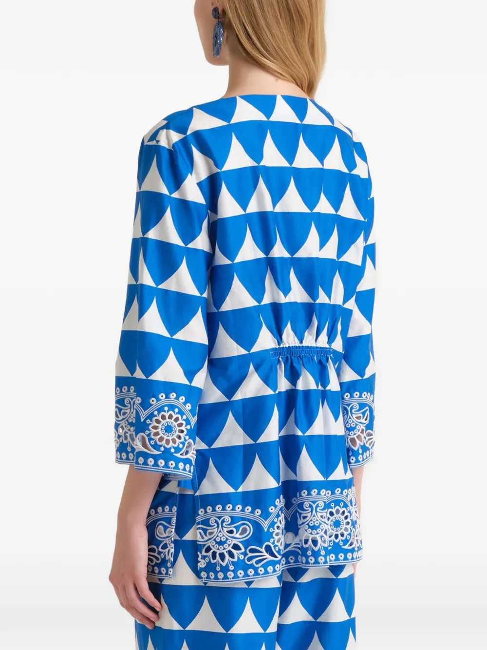 MALIPARMI shirt met V-hals Blauw