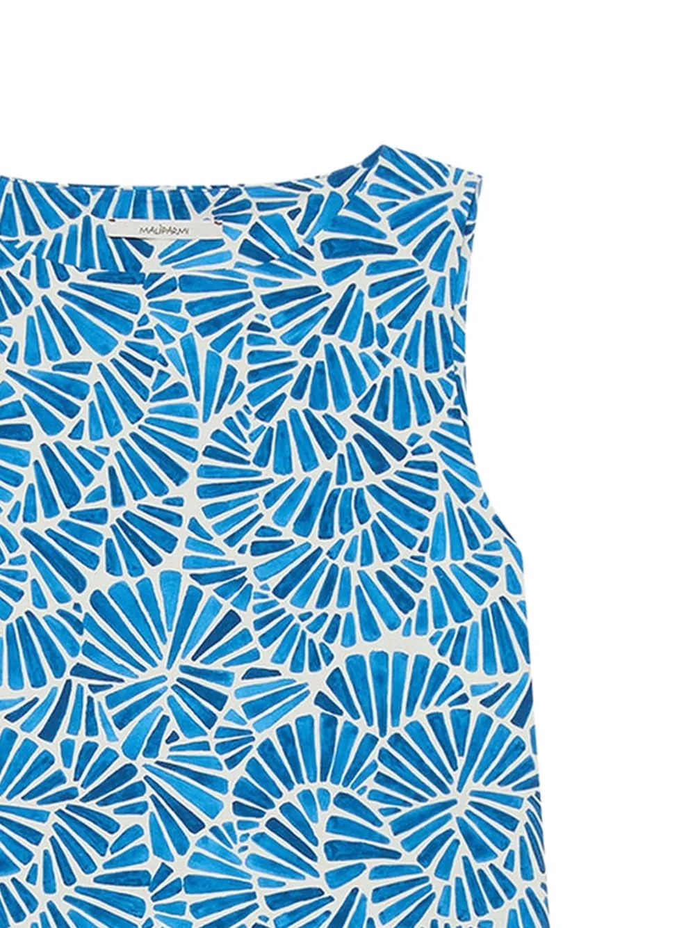 MALIPARMI Flared jurk met bateau hals Blauw