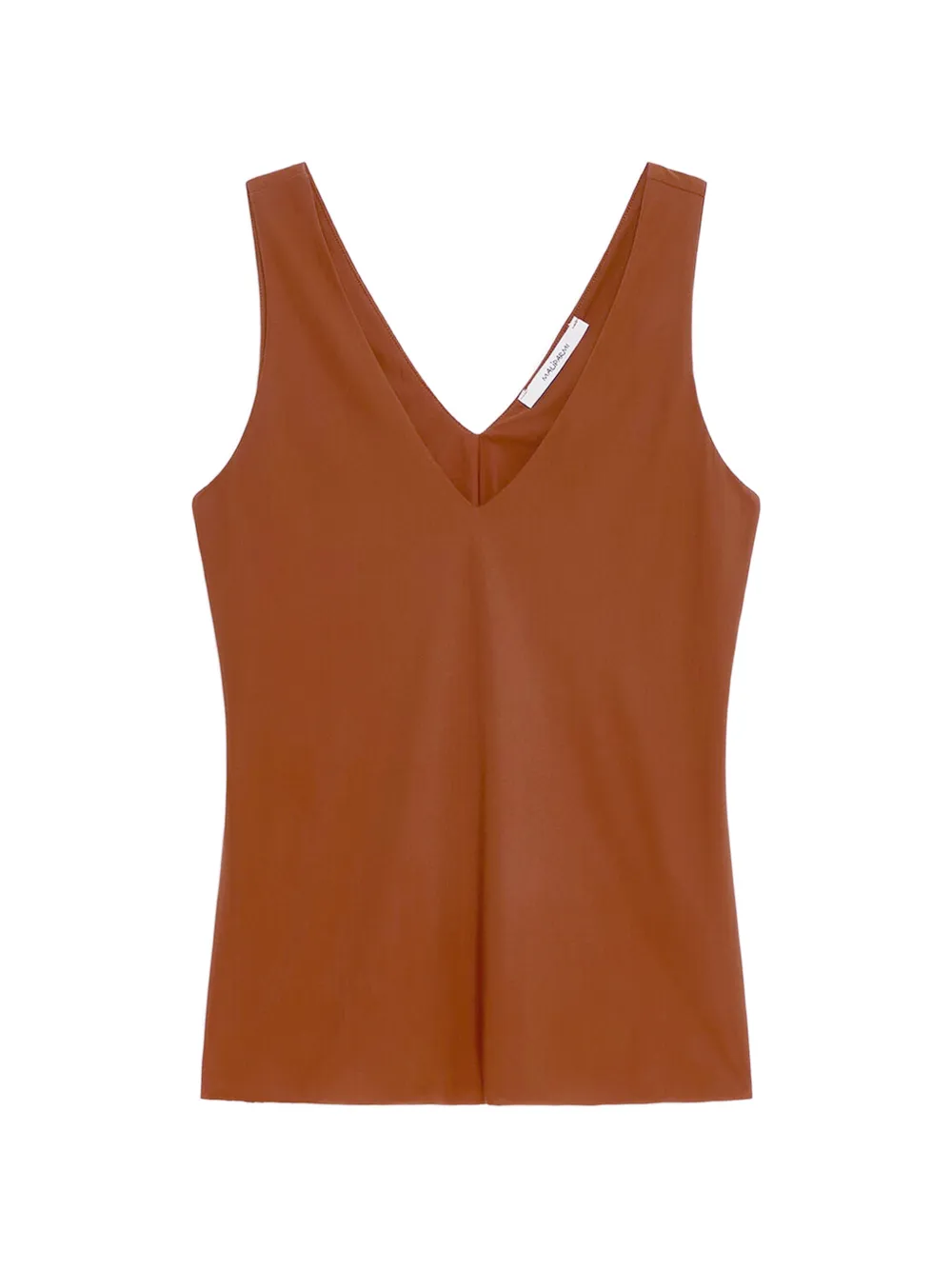 MALIPARMI Top con scollo a V - Marrone