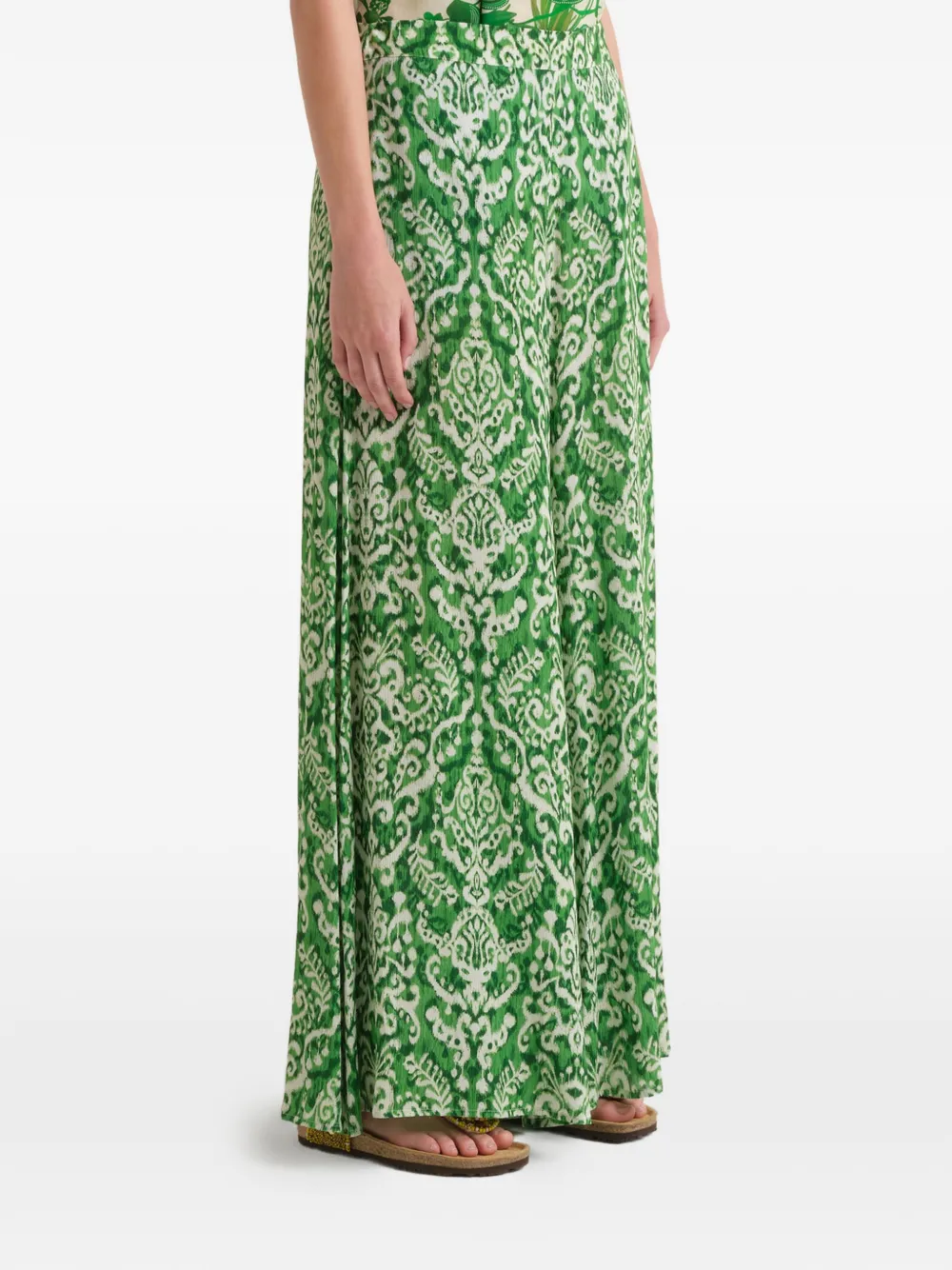 MALIPARMI Pantaloni con stampa - Verde