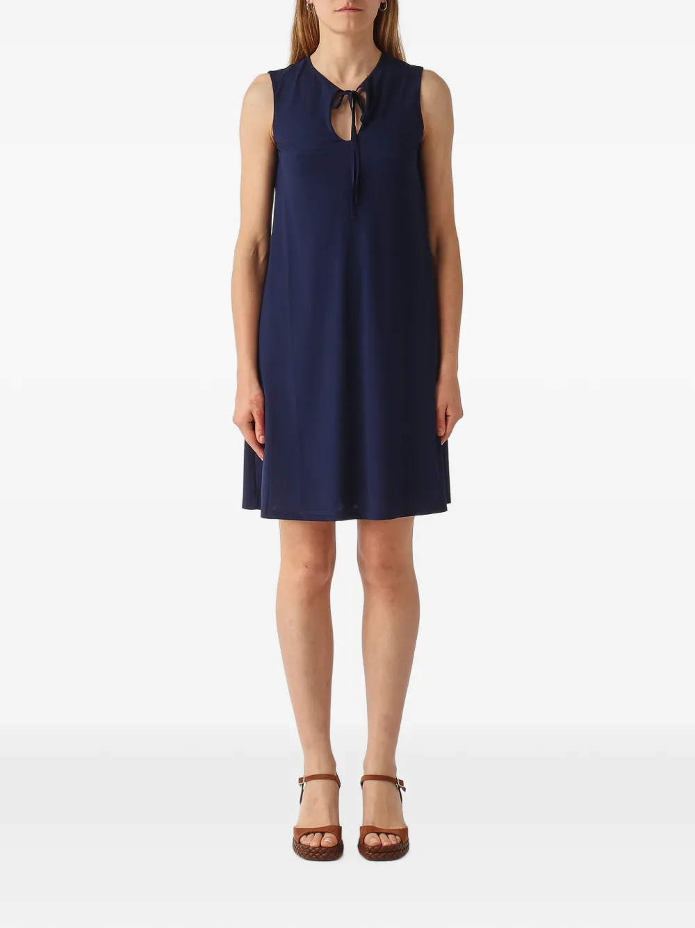 MALIPARMI Mouwloze mini-jurk Blauw