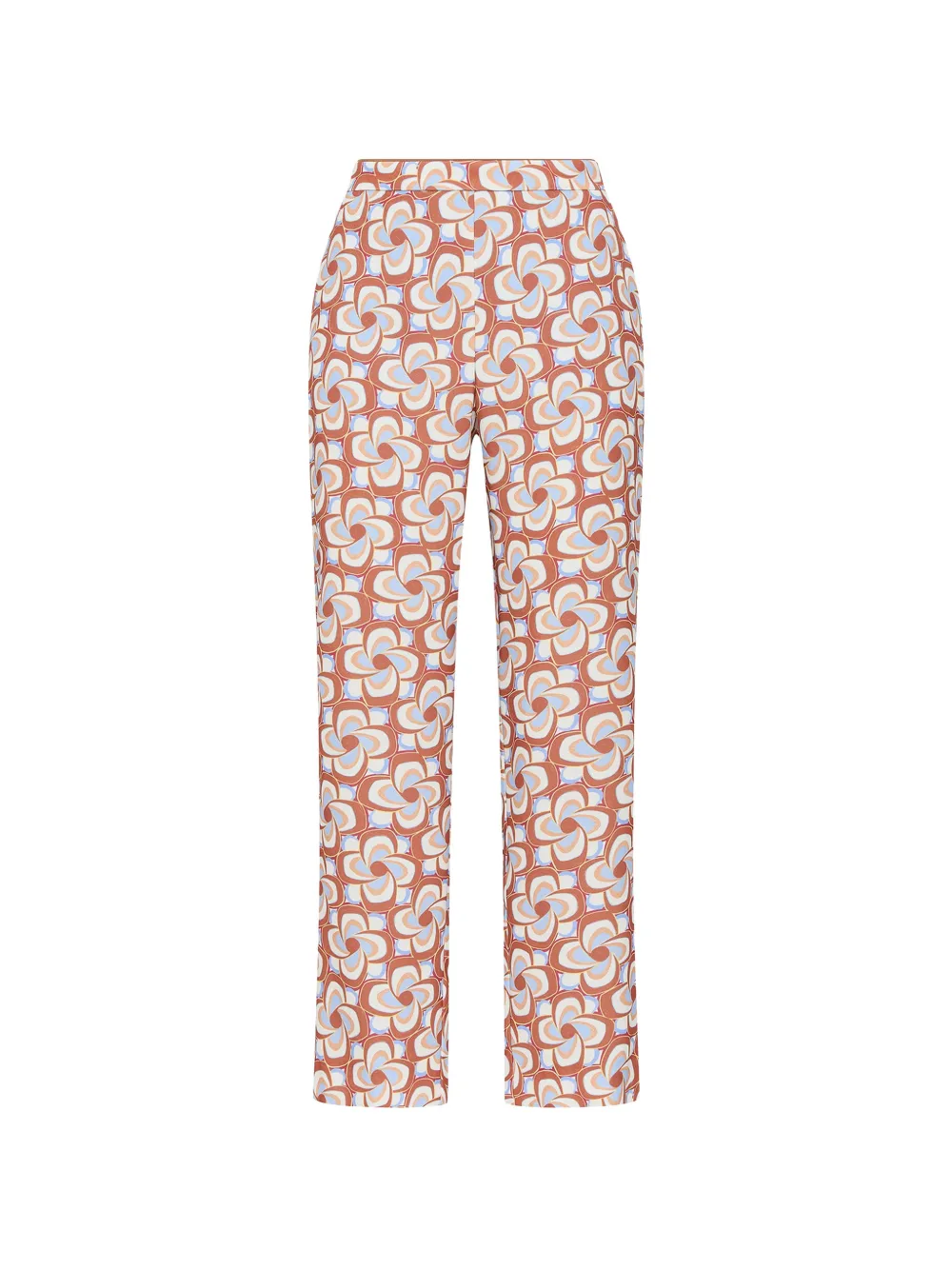 MALIPARMI Pantaloni Moulinè con stampa - Marrone