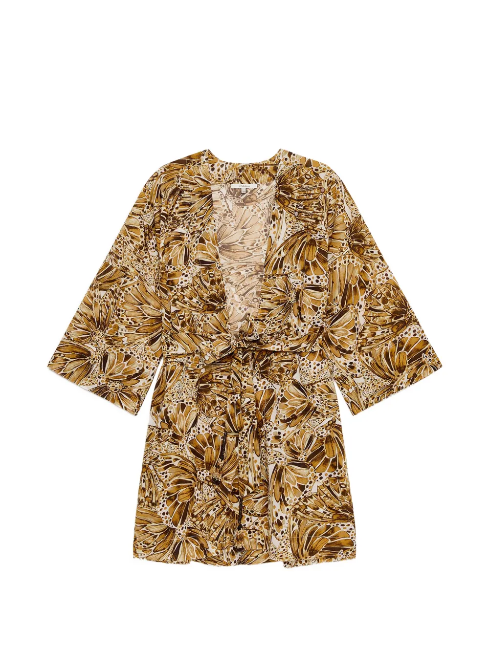 MALIPARMI Sweet Butterfly embroidery dress - Marrone