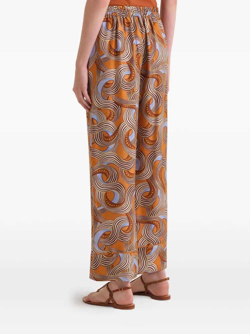 MALIPARMI Broek met print Oranje