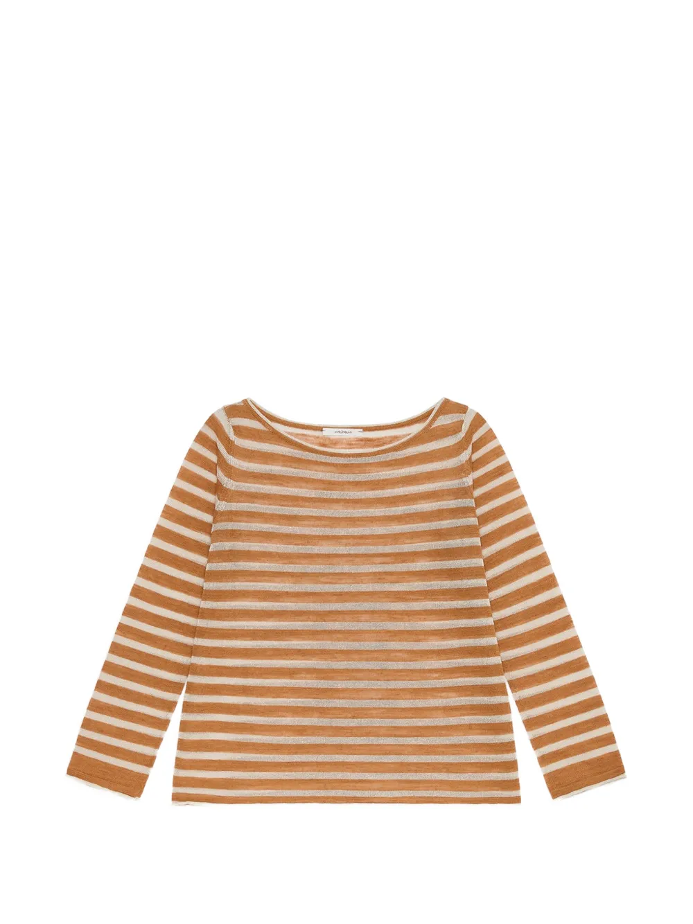 MALIPARMI T-shirt con scollo a barca - Marrone