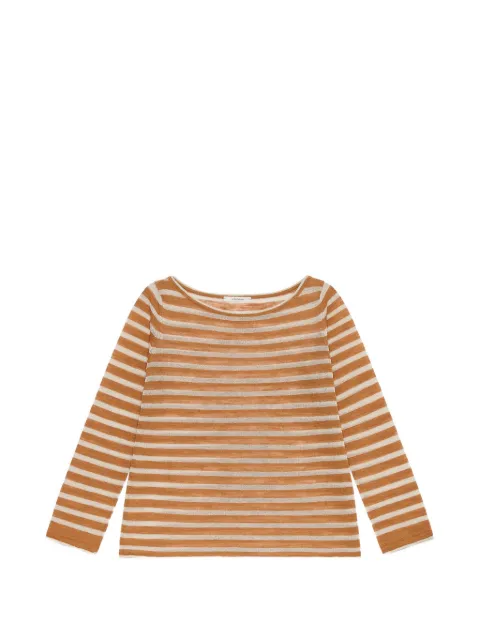 MALIPARMI playera con cuello barco y rayas estampadas